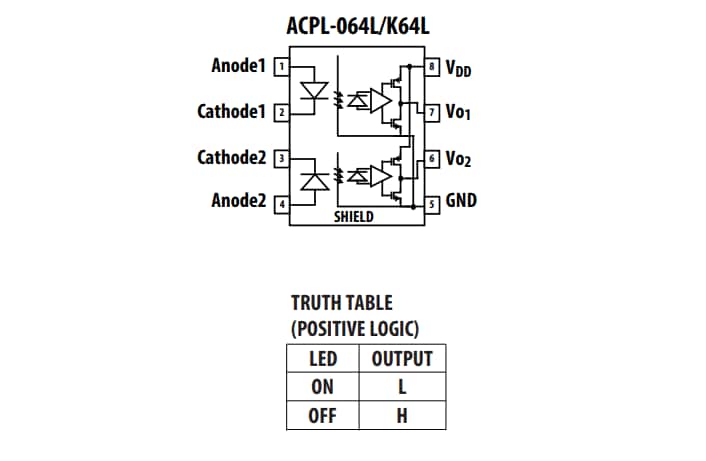 Broadcom ACPL-064L Digital CMOS Optocouplers Broadcom ACPL-064L Digital CMOS Optocouplers